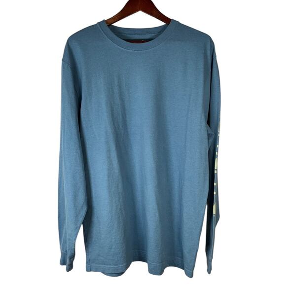 Carhartt L Tall Loose Fit Long Sleeve Shirt Light Blue Cotton Blend NWT - Picture 1 of 9